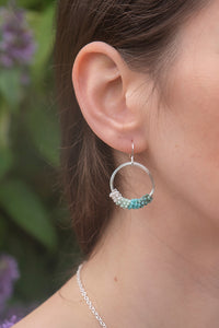 Ombre Miyuki beads & wire Earrings