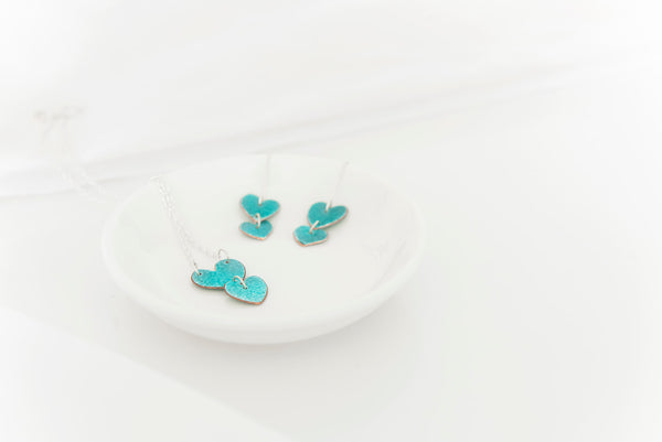 Double Heart Drop Earrings